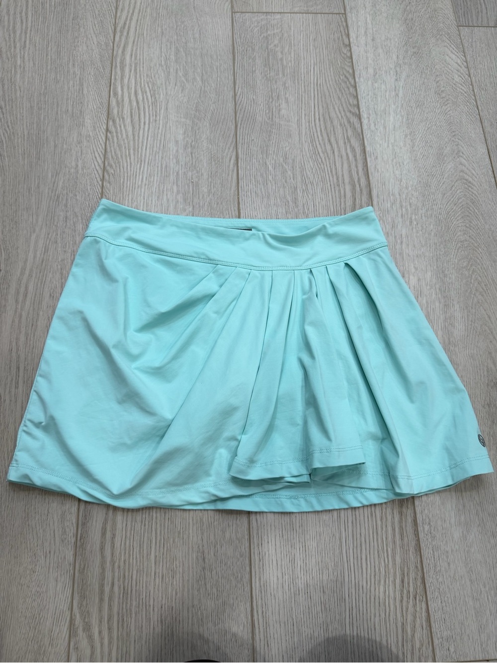Lija Aqua Pleated Skater Skirt